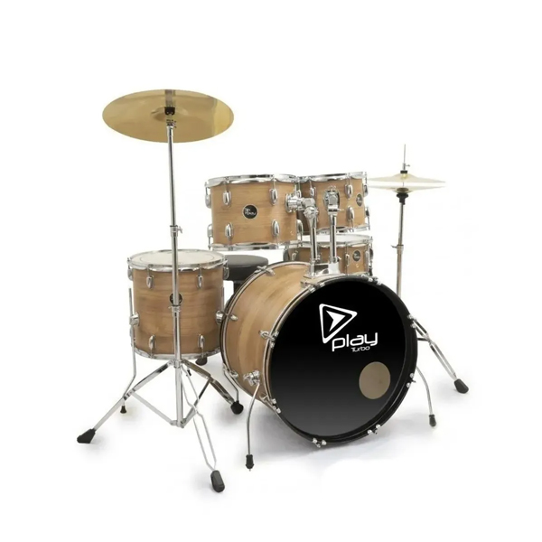 Bateria Turbo Play 22 Completa - Wood Ref 426771 Marca Turbo Music